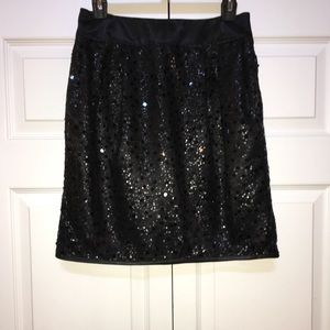 DESIGNER DRESSY SEQUINS WITH SATIN TRIM SKIRT